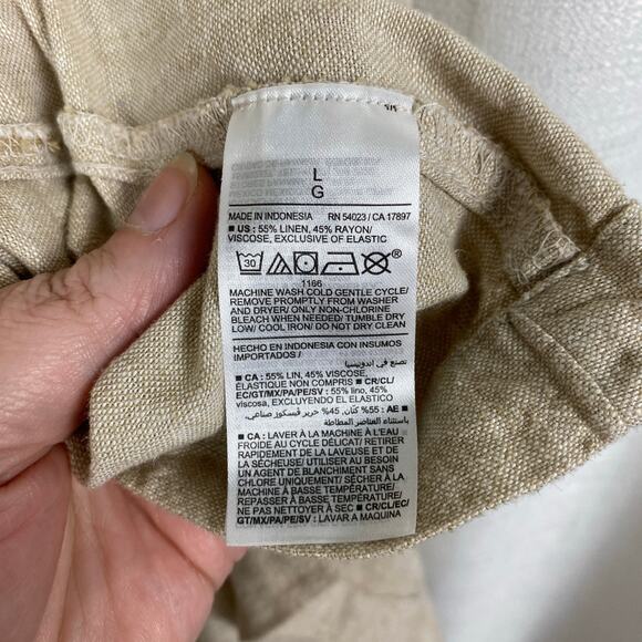 Old Navy Beige Fit&Flare Linen Blend Midi Dress Sz.L NWT - Picture 13 of 14